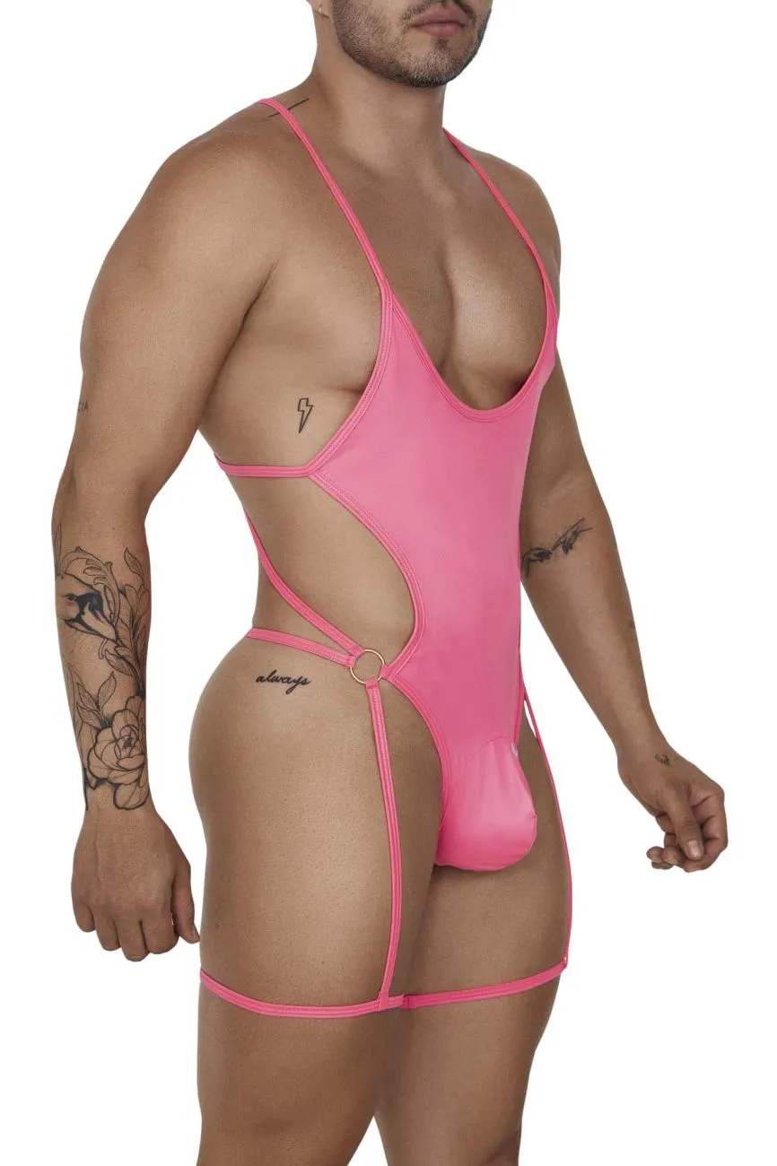 Bekleidung_Candyman_Herrenunterwäsche CandyMan 99697 Strumpfhalter-Bodysuit Farbe Rosa