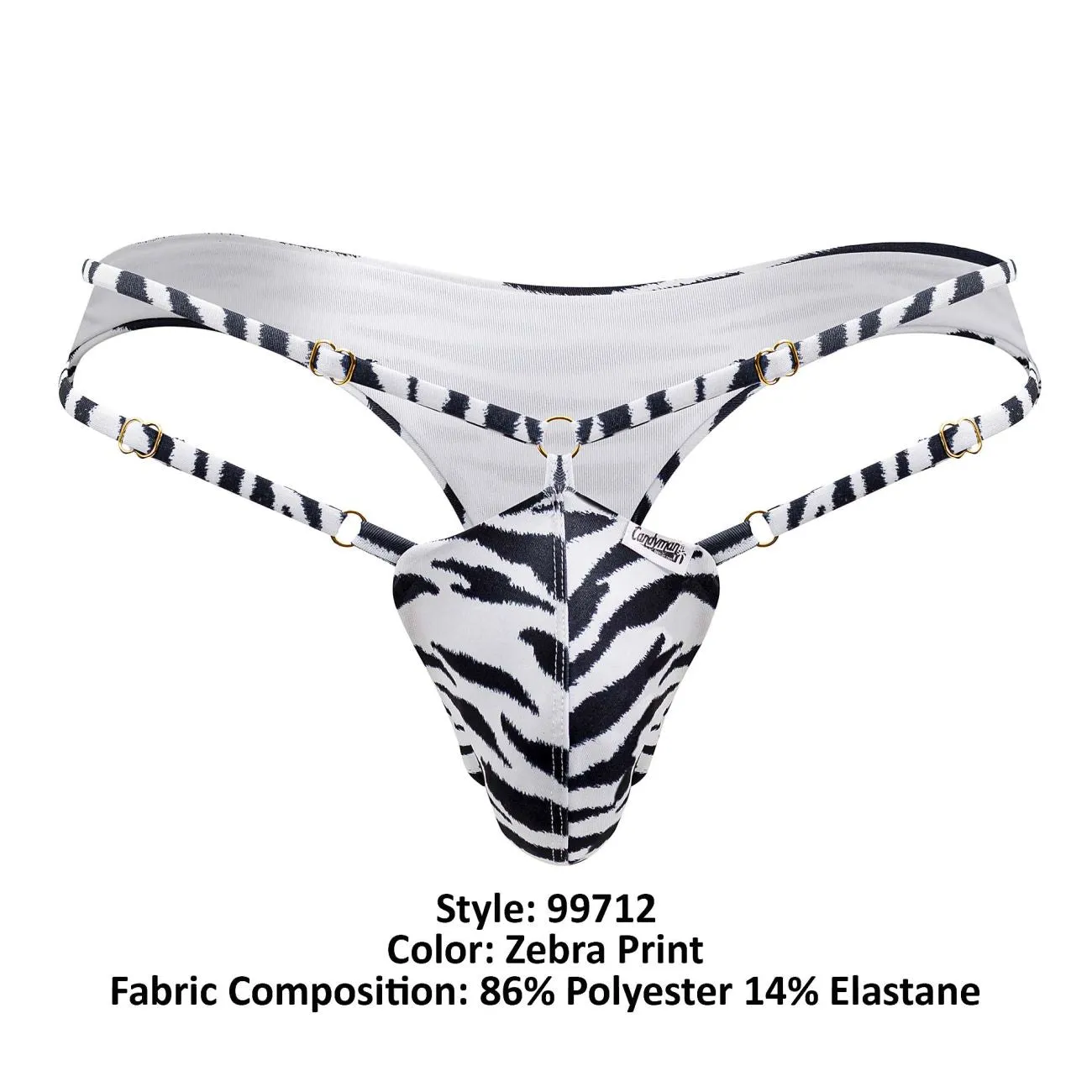 Bekleidung_Candyman_Herrenunterwäsche CandyMan 99712 Safari-Tangas Farbe Zebra-Print