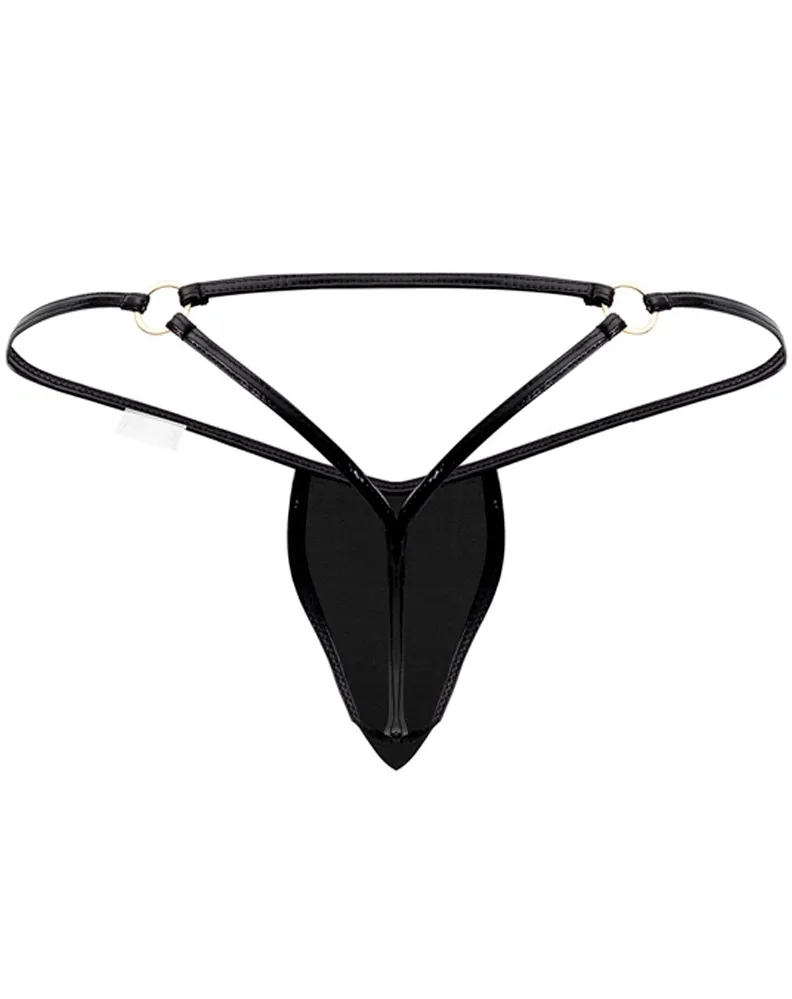 Bekleidung_Candyman_Herrenunterwäsche Candyman 99738 Glanz-G-String Schwarz