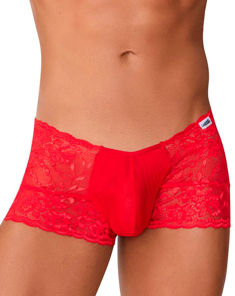 Bekleidung_Candyman_Herrenunterwäsche Candyman 99745 Spitzen-Boxershorts Rot