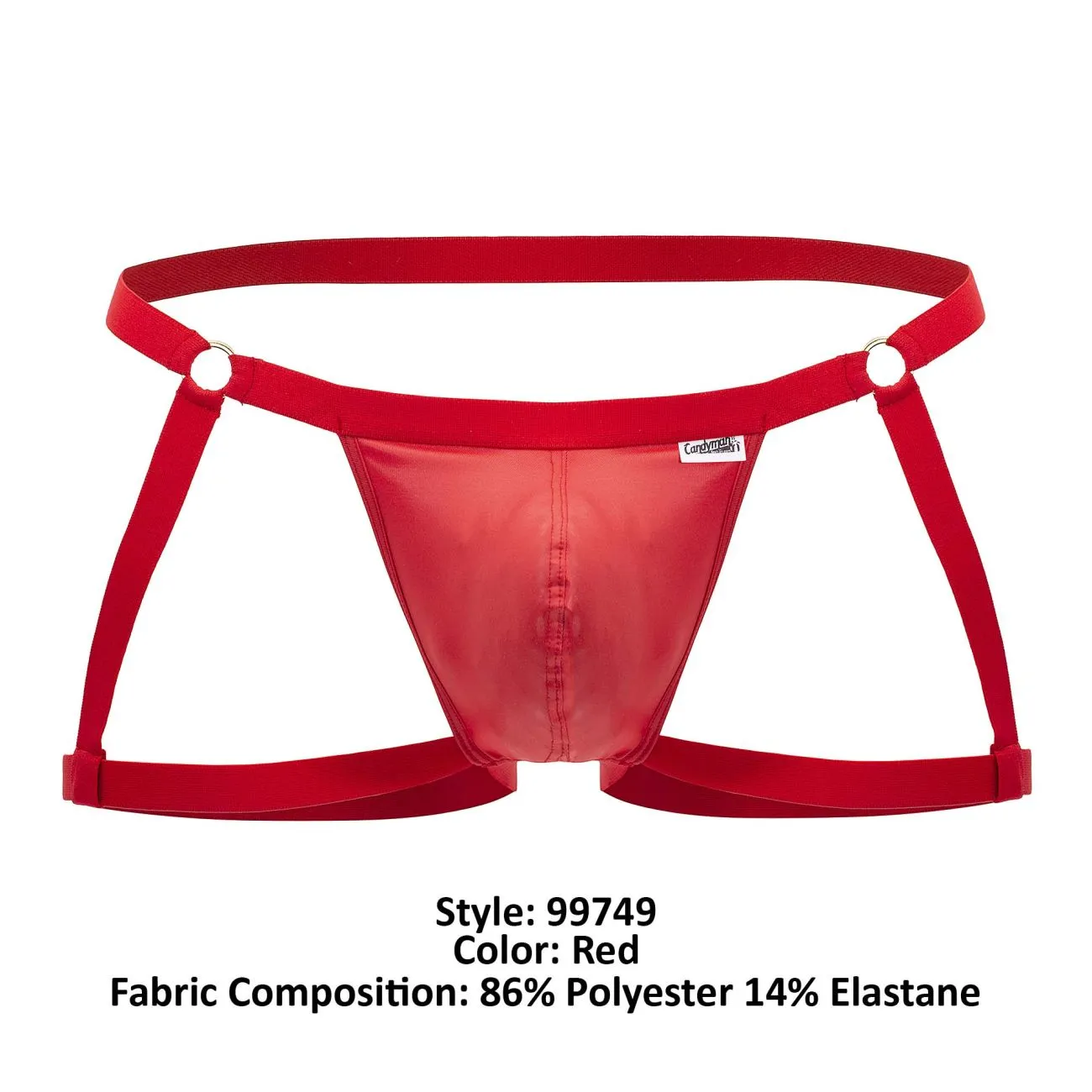Bekleidung_Candyman_Herrenunterwäsche CandyMan 99749 Strumpfhalter-Jockstrap Farbe Rot