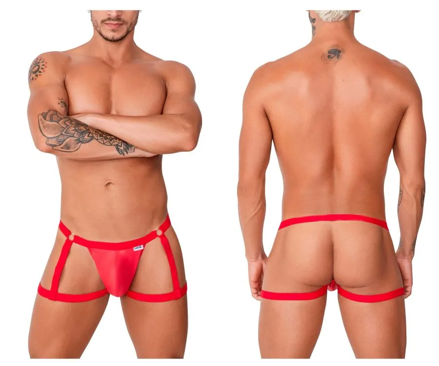 Bekleidung_Candyman_Herrenunterwäsche CandyMan 99749 Strumpfhalter-Jockstrap Farbe Rot