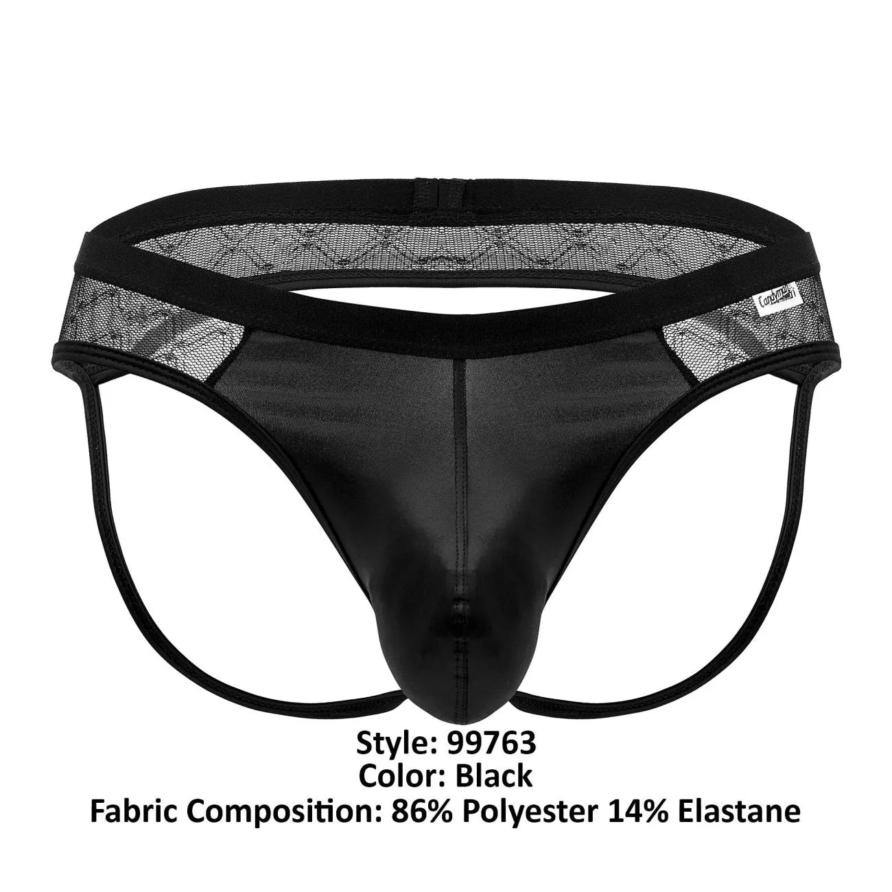 Bekleidung_Candyman_Herrenunterwäsche CandyMan 99763 Spitzen-Jockstrap Farbe Schwarz