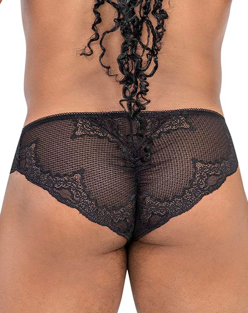 Bekleidung_Candyman_Herrenunterwäsche Candyman 99769 Spitzen-Slip Schwarz