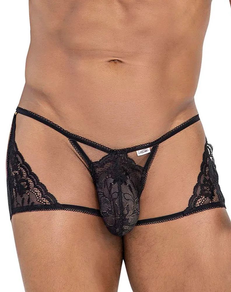 Bekleidung_Candyman_Herrenunterwäsche Candyman 99773 Spitzen-Boxershorts Tangas Schwarz