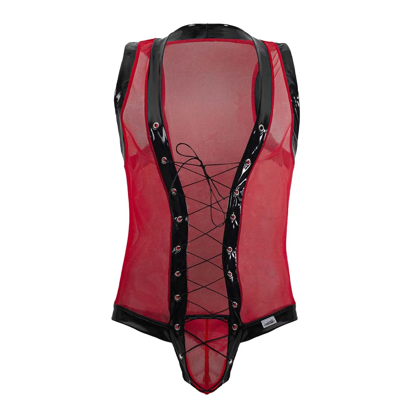 Bekleidung_Candyman_Herrenunterwäsche CandyMan 99774 Gladiatoren-Bodysuit Farbe Rot