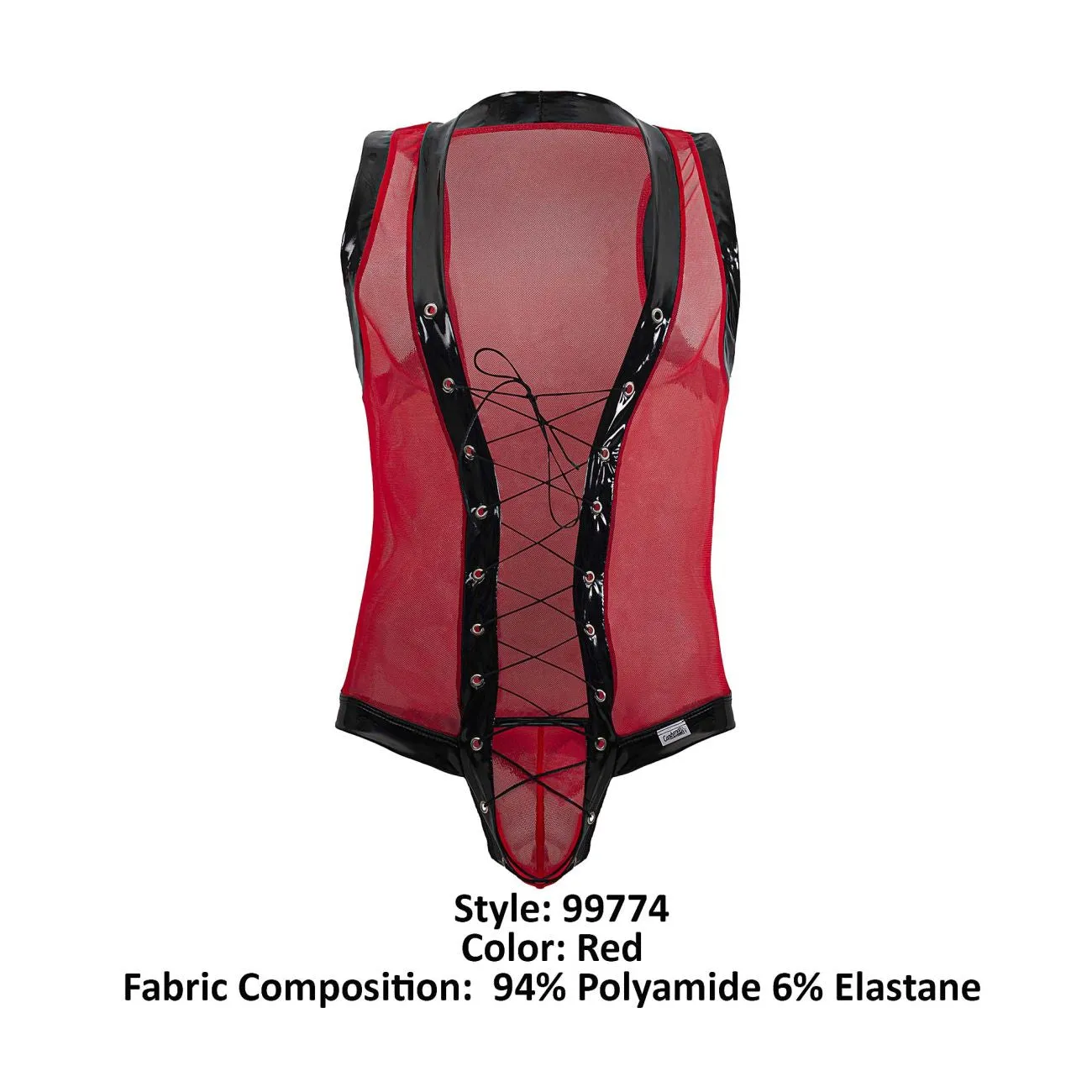 Bekleidung_Candyman_Herrenunterwäsche CandyMan 99774 Gladiatoren-Bodysuit Farbe Rot