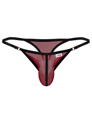 Bekleidung_Candyman_Herrenunterwäsche Candyman 99776 Mesh-Tangas Bordeauxrot
