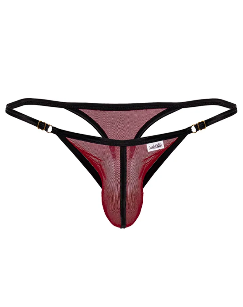 Bekleidung_Candyman_Herrenunterwäsche Candyman 99776 Mesh-Tangas Bordeauxrot