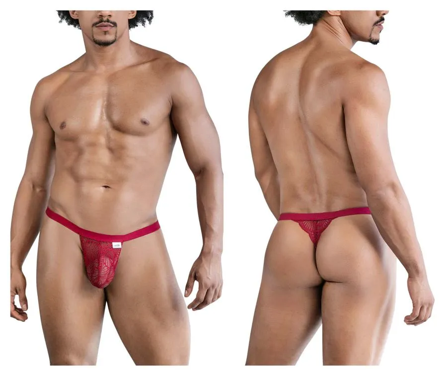 Bekleidung_Candyman_Herrenunterwäsche CandyMan 99823 Spitzen-Tangas Farbe Weinrot