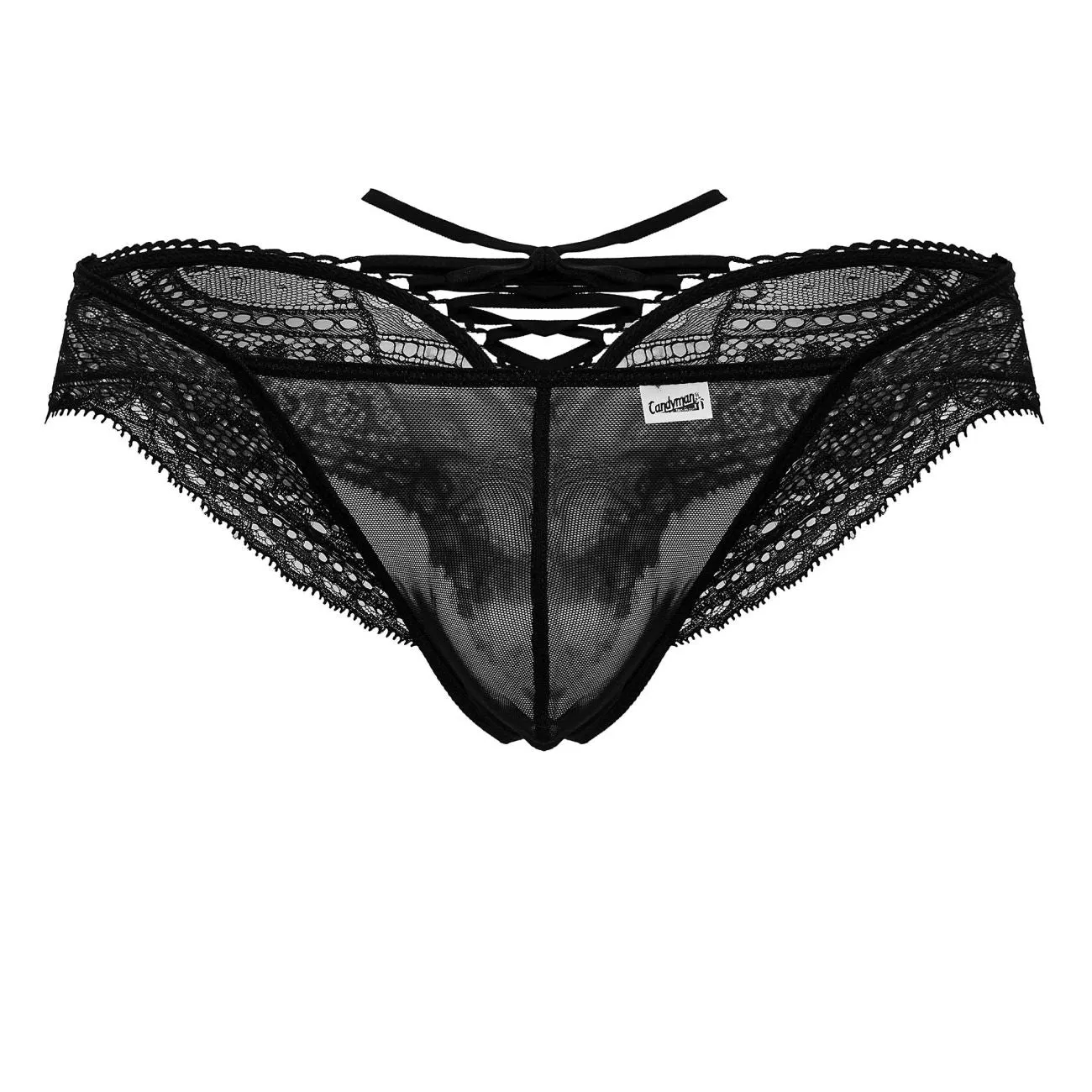 Bekleidung_Candyman_Herrenunterwäsche CandyMan 99828 Spitzen-Mesh-Tangas Farbe Schwarz