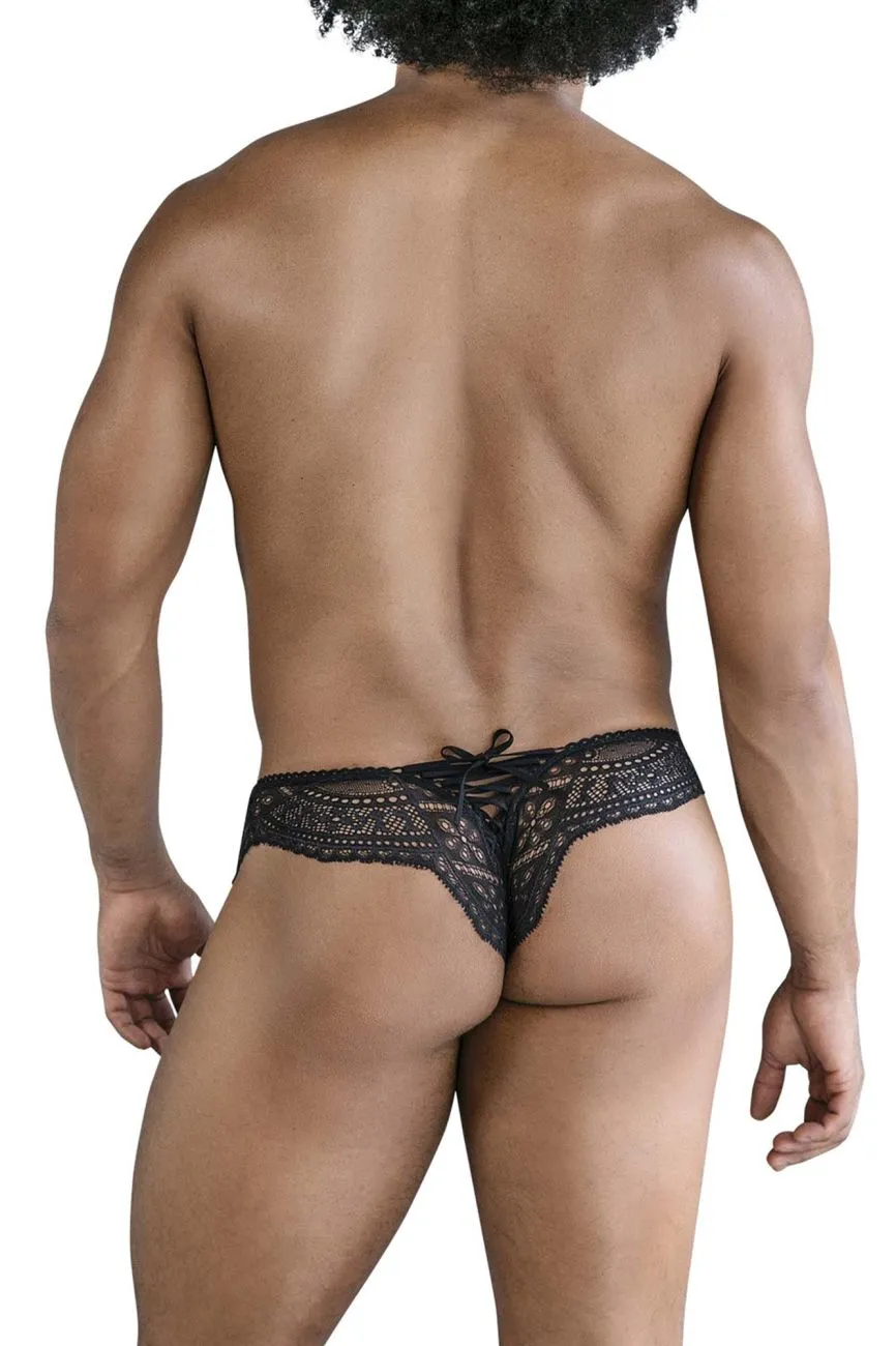 Bekleidung_Candyman_Herrenunterwäsche CandyMan 99828 Spitzen-Mesh-Tangas Farbe Schwarz