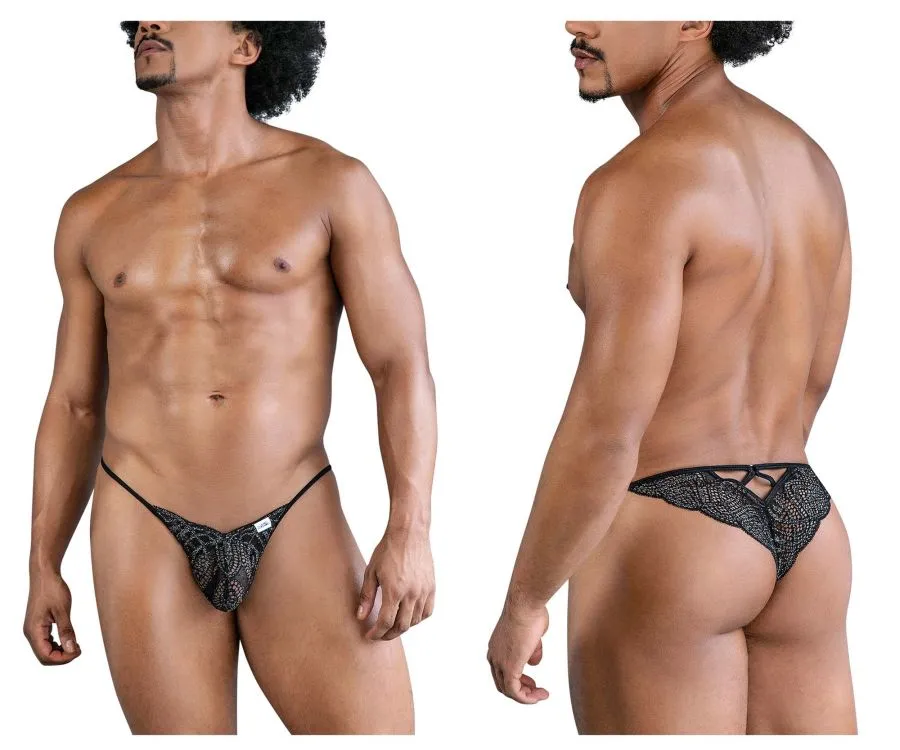 Bekleidung_Candyman_Herrenunterwäsche CandyMan 99829 Spitzen-Tanga Farbe Schwarz