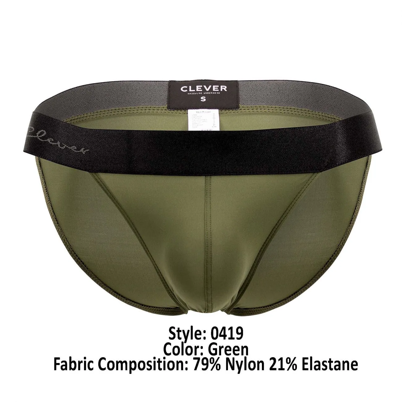 Clever Herrenunterwäsche Clever 0419 Innen-Bikini Farbe Grün