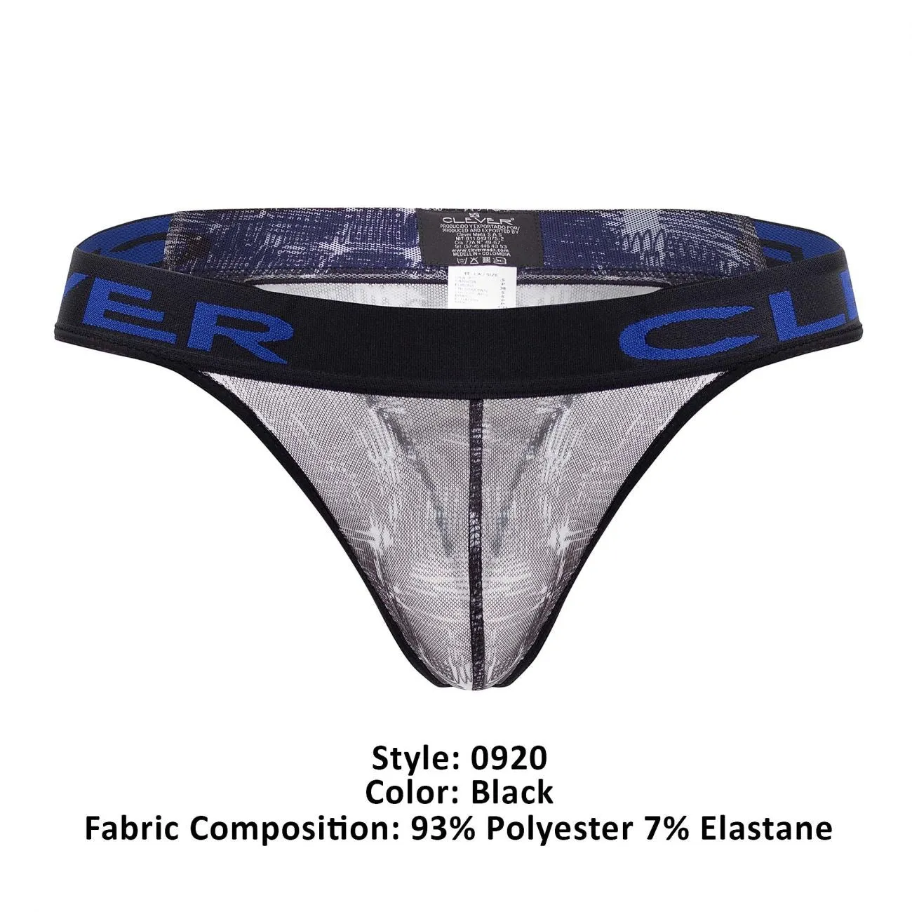 Clever Herrenunterwäsche Clever 0920 Code String-Tanga Farbe Schwarz