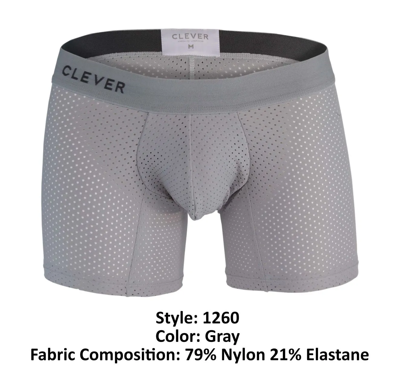 Clever Herrenunterwäsche Clever 1260 Euphoria Boxershorts Farbe Grau