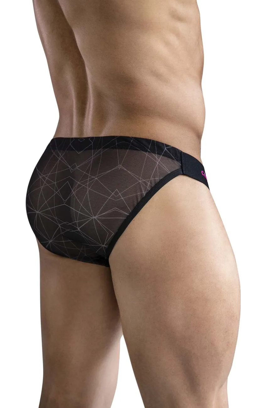 Clever Herrenunterwäsche Clever 1747 Geometrischer Bikini Farbe Schwarz