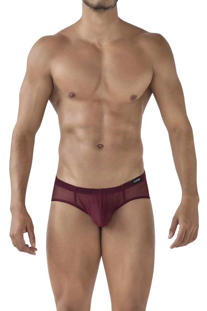 Clever Herrenunterwäsche Clever 519962 3er Pack Australische Latex-Slip Slips Farbe Rot-Schwarz-Weinrot