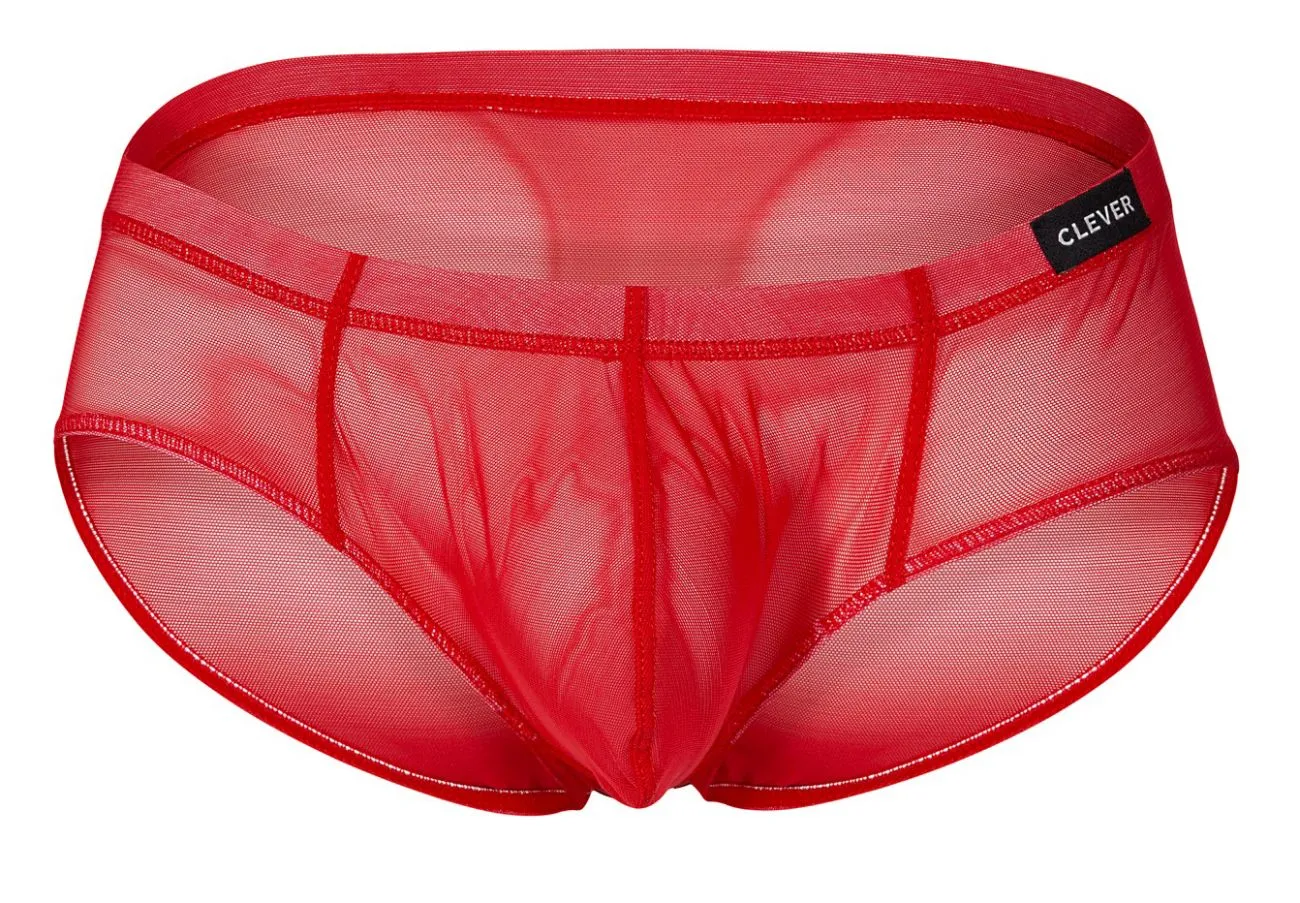 Clever Herrenunterwäsche Clever 519962 3er Pack Australische Latex-Slip Slips Farbe Rot-Schwarz-Weinrot