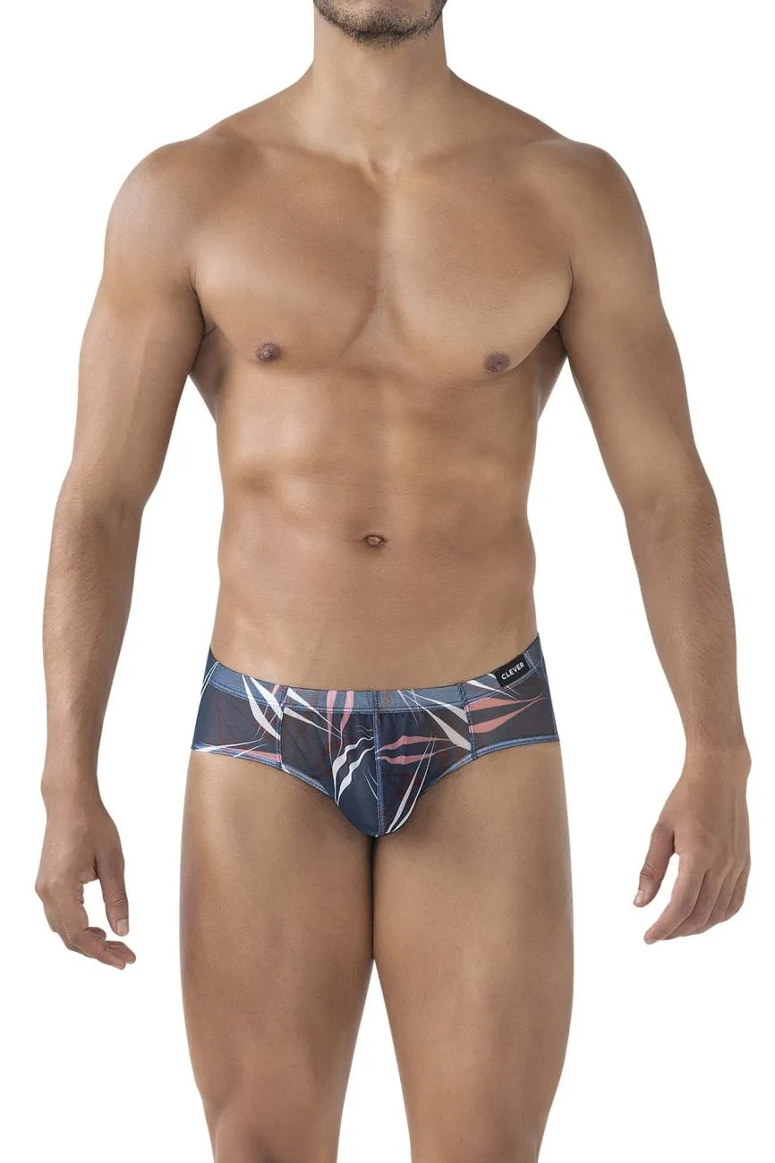 Clever Herrenunterwäsche Clever 519963 3er Pack Australische Latex-Slip Slips Farbe Blau-Schwarz-Schwarz