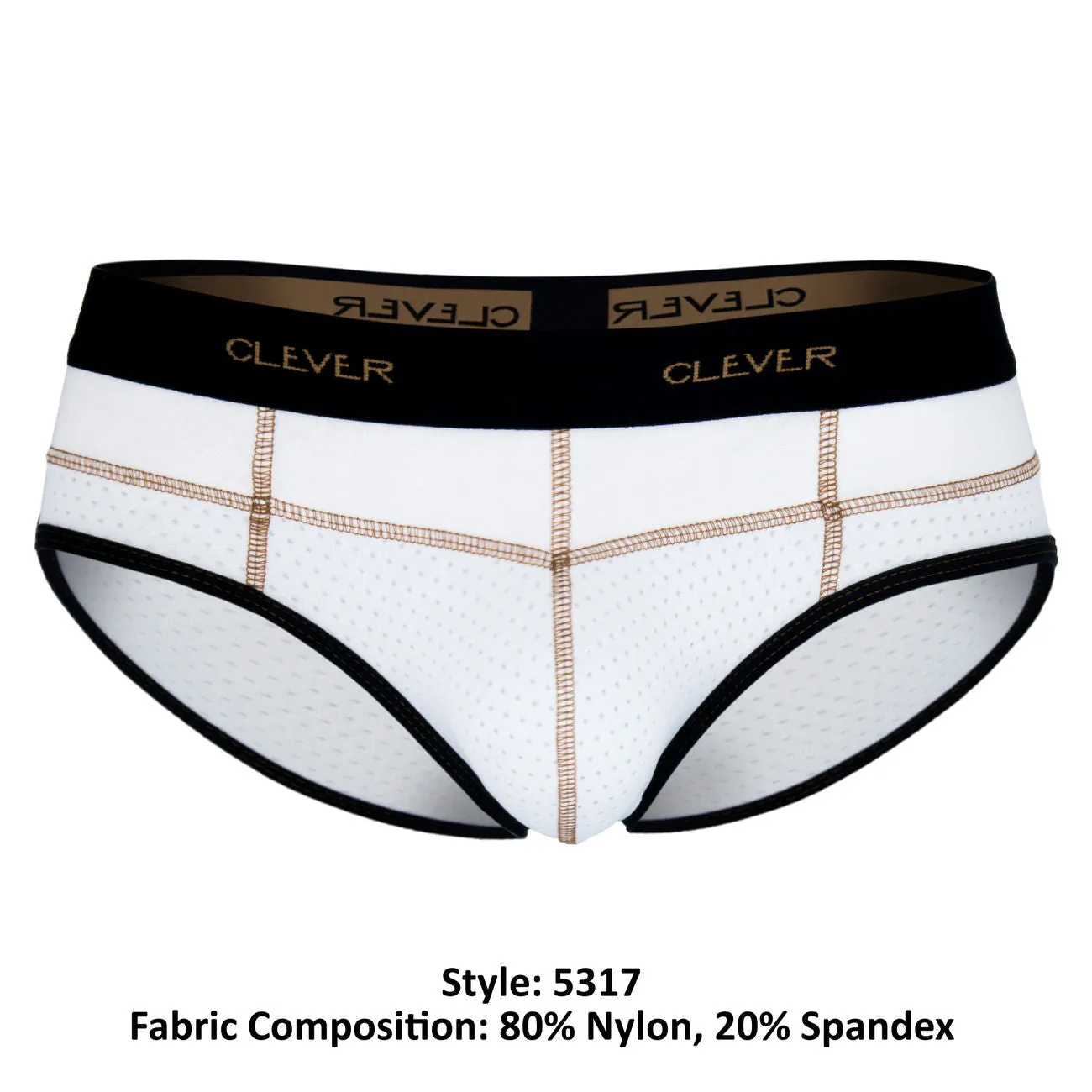 Clever Herrenunterwäsche Clever 5317 Süßheits-Paspel-Slip Farbe Weiß