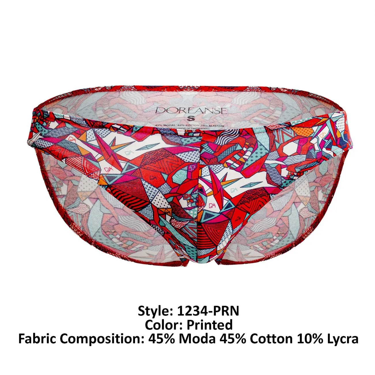 Bekleidung_Doreanse_Herrenunterwäsche Doreanse 1243-PRN Pop-Art-Bikini Farbig Bedruckt