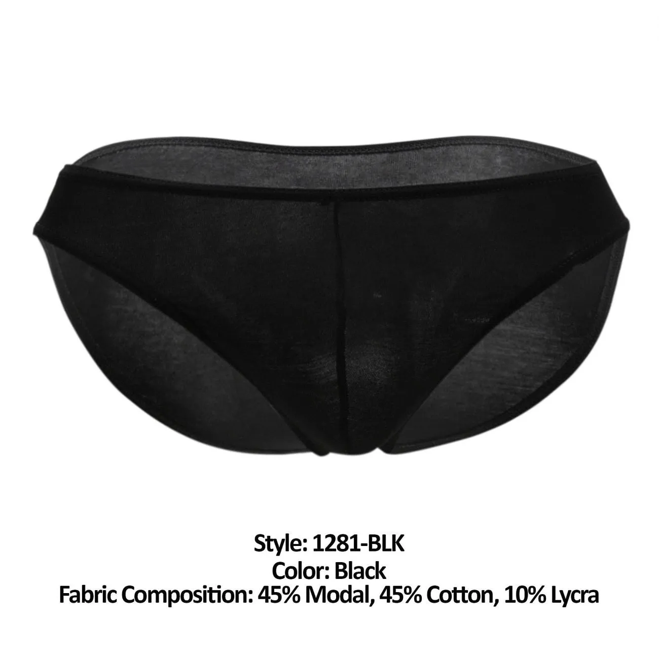 Bekleidung_Doreanse_Herrenunterwäsche Doreanse 1281-BLK Bequeme Bikini-Slip Farbe Schwarz