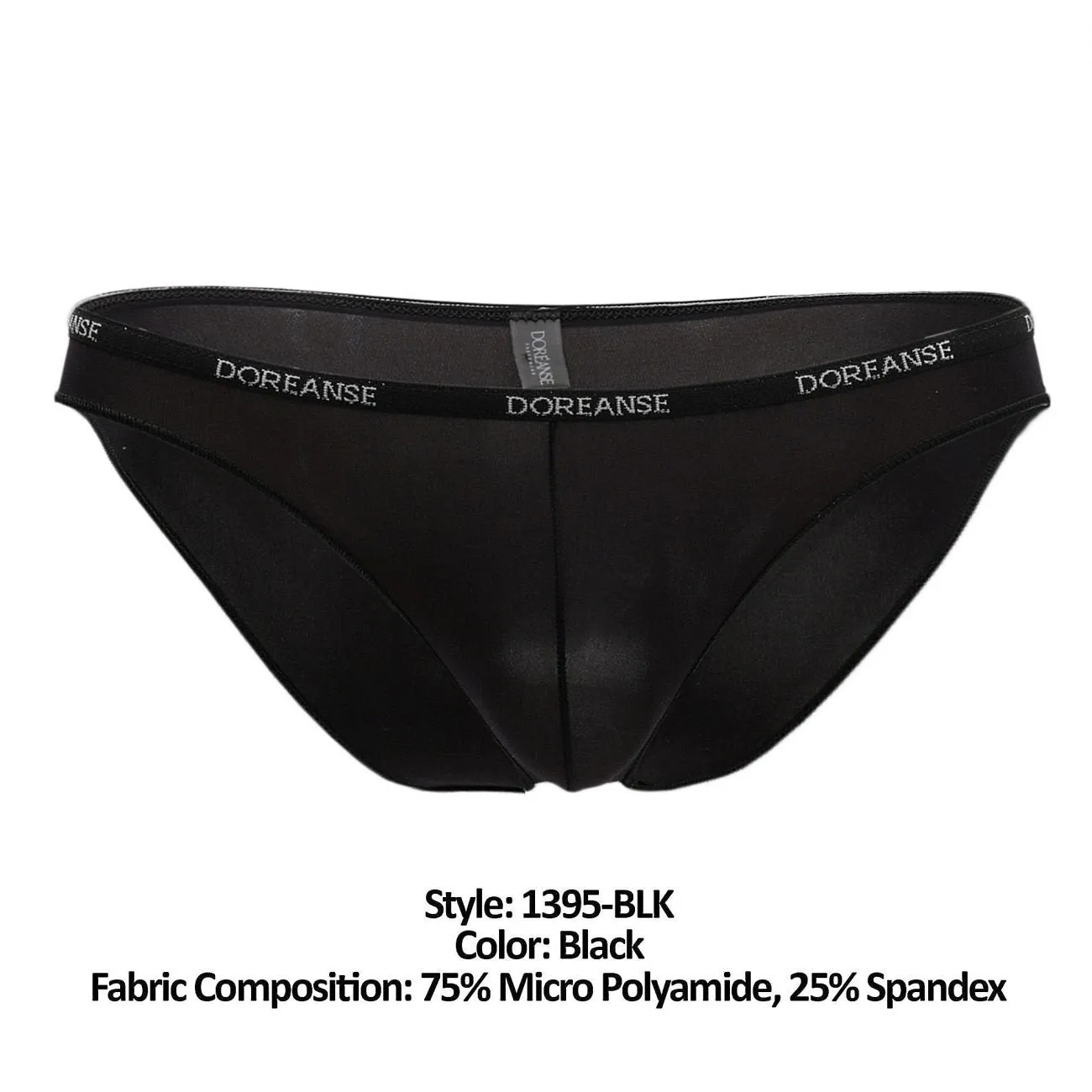 Bekleidung_Doreanse_Herrenunterwäsche Doreanse 1395-BLK Aire Bikini Farbe Schwarz