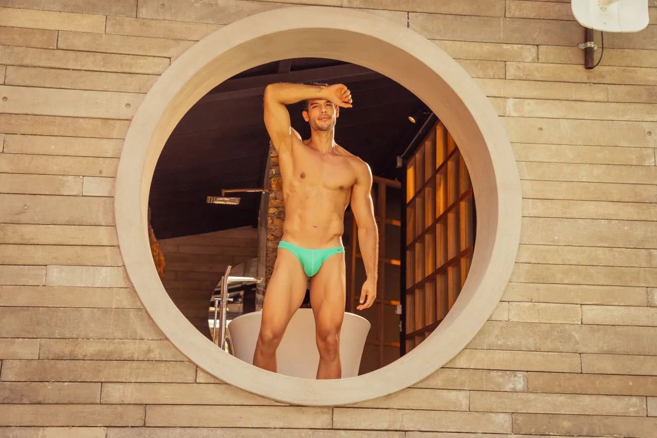 Bekleidung_Jor_Herrenunterwäsche JOR 1937 Kioto Bikini Farbe Grün