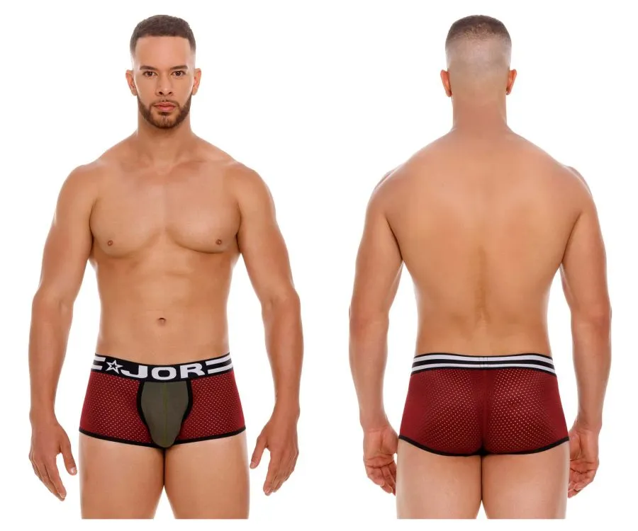 Bekleidung_Jor_Herrenunterwäsche JOR 2076 Army Boxershorts Farbe Weinrot