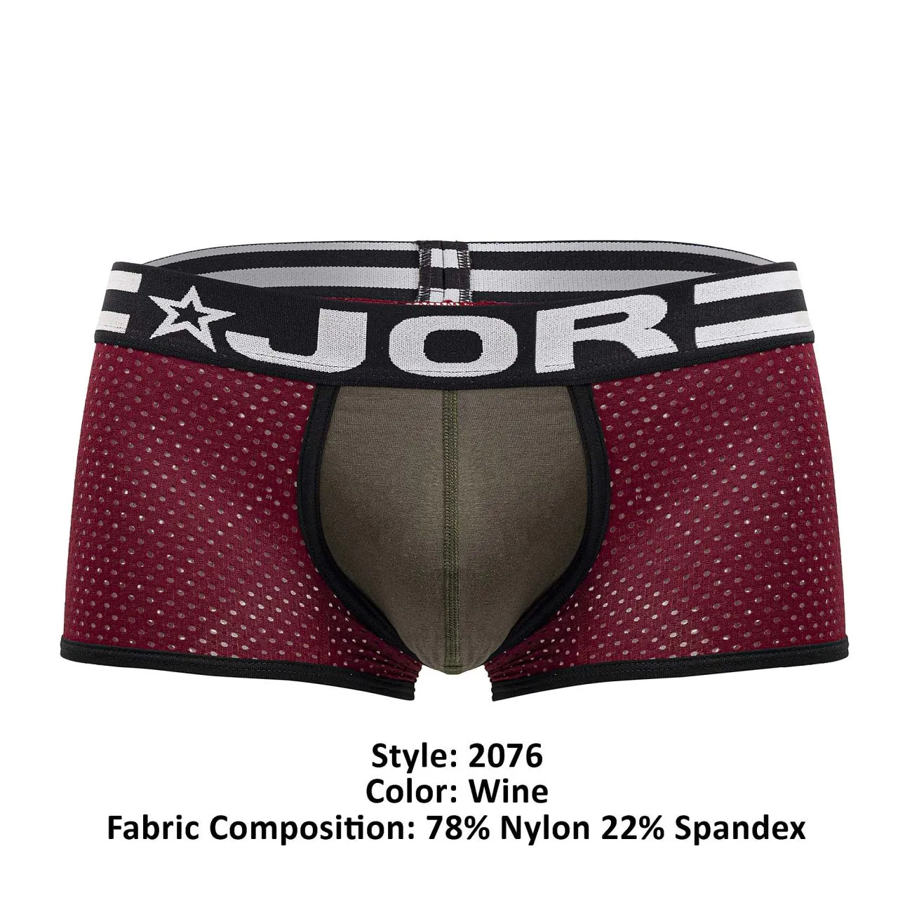 Bekleidung_Jor_Herrenunterwäsche JOR 2076 Army Boxershorts Farbe Weinrot