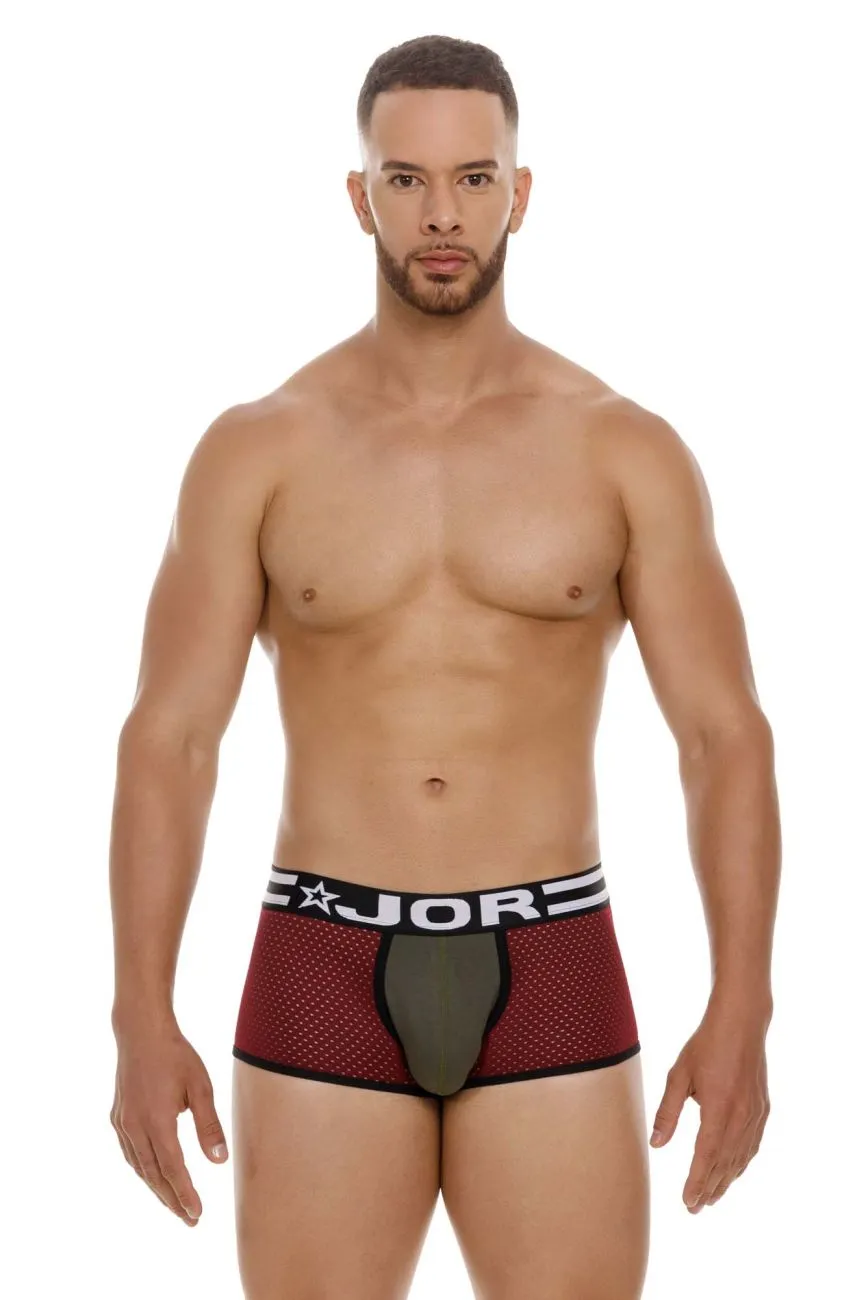 Bekleidung_Jor_Herrenunterwäsche JOR 2076 Army Boxershorts Farbe Weinrot