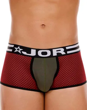 Bekleidung_Jor_Herrenunterwäsche Jor 2076 Army Trunks Weinrot