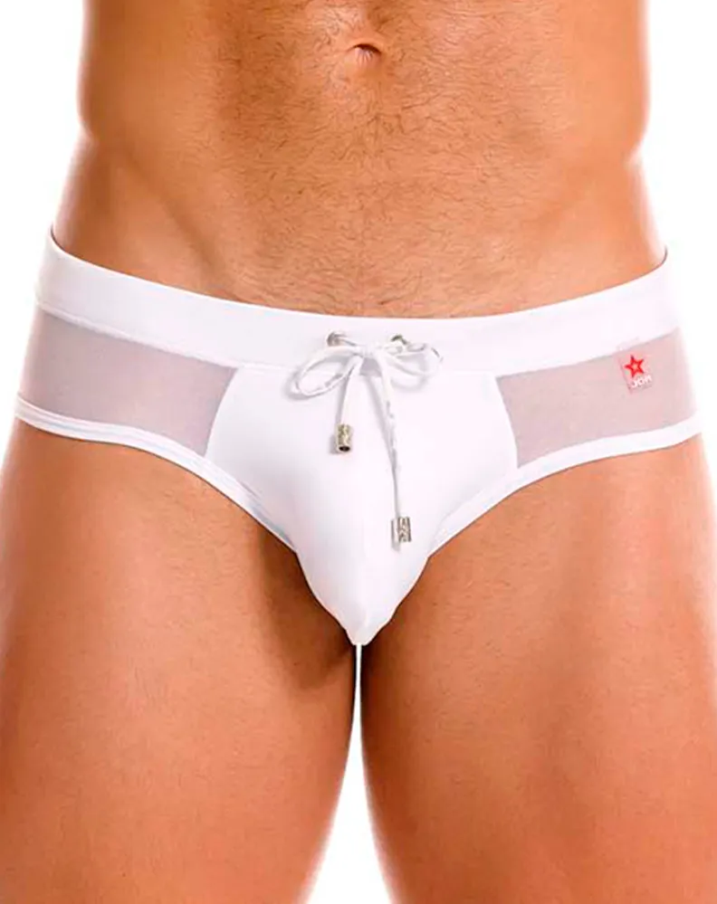 Bekleidung_Jor_Herrenunterwäsche Jor 2193 Mystic Badehose Weiß