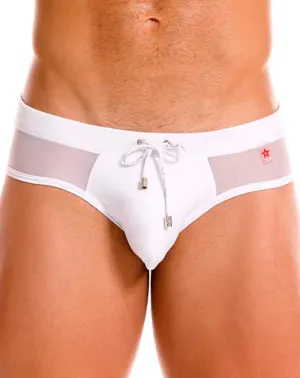 Bekleidung_Jor_Herrenunterwäsche Jor 2193 Mystic Badehose Weiß