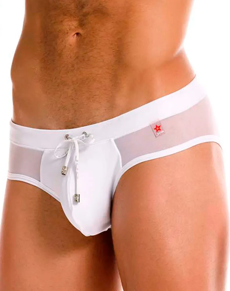 Bekleidung_Jor_Herrenunterwäsche Jor 2193 Mystic Badehose Weiß