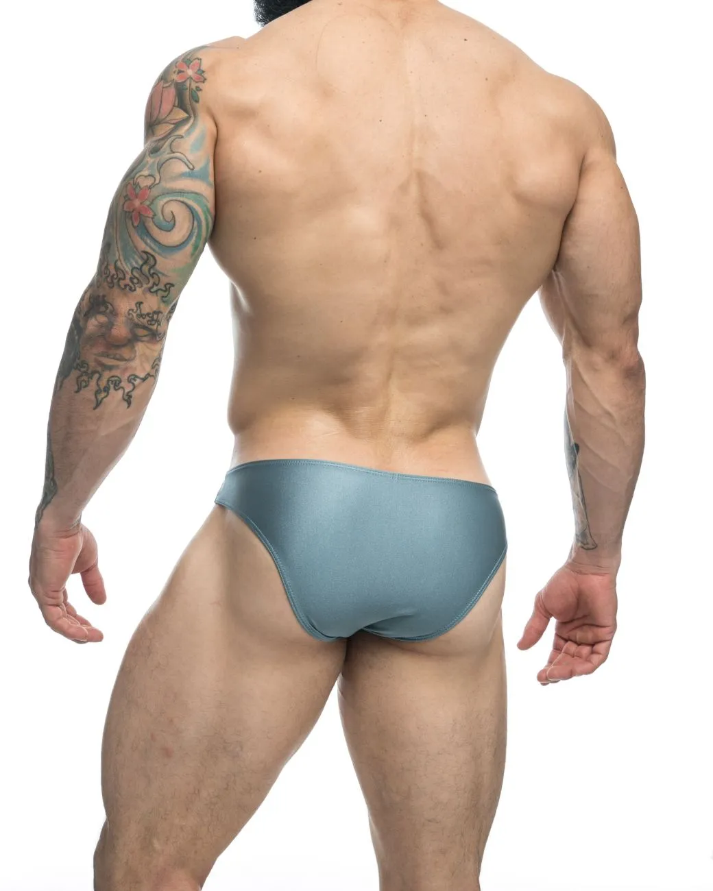 Bekleidung_Justin   Simon_Herrenunterwäsche JUSTIN SIMON XSJ01 Klassischer Bikini Farbe Metallgrün