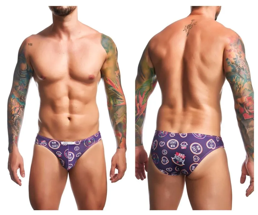 Kleidung_Justin   Simon_Herrenunterwäsche JUSTIN SIMON XSJ01 Klassischer Bikini Farbe Pride