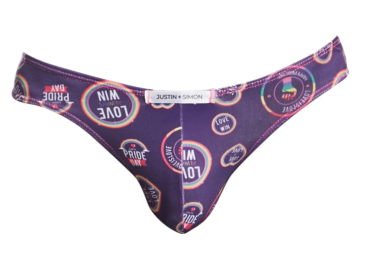 Kleidung_Justin   Simon_Herrenunterwäsche JUSTIN SIMON XSJ01 Klassischer Bikini Farbe Pride