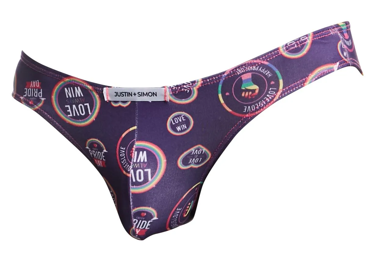 Kleidung_Justin   Simon_Herrenunterwäsche JUSTIN SIMON XSJ01 Klassischer Bikini Farbe Pride