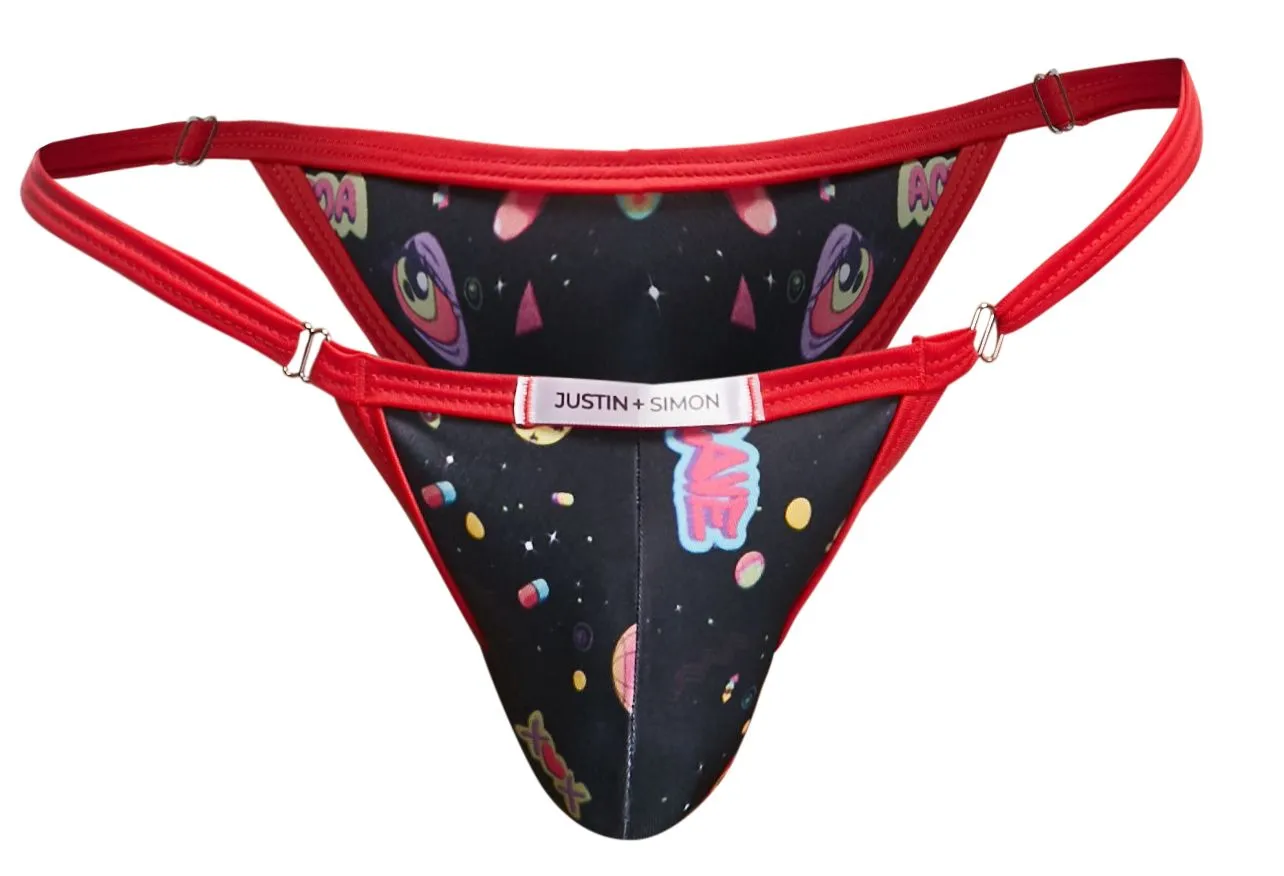Kleidung_Justin   Simon_Herrenunterwäsche JUSTIN SIMON XSJ12 Bikini Farbe Psychodelisch