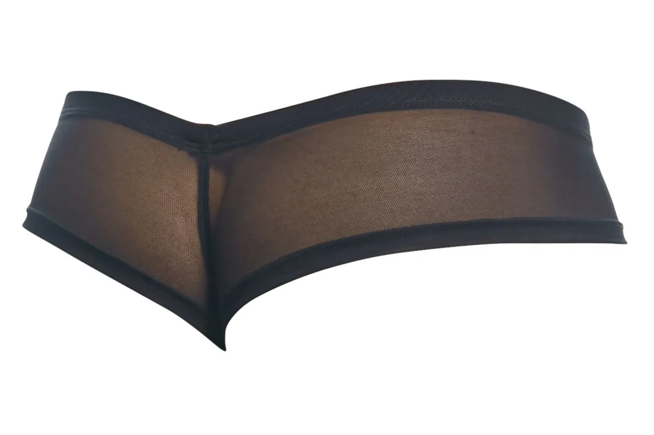 Bekleidung_Justin   Simon_Herrenunterwäsche JUSTIN SIMON XSJ22 Cheek Briefs Farbe Schwarz Mesh