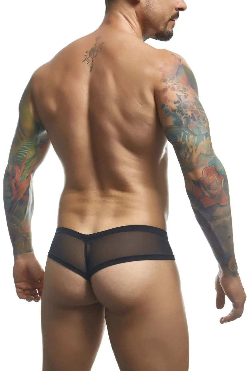 Bekleidung_Justin   Simon_Herrenunterwäsche JUSTIN SIMON XSJ22 Cheek Briefs Farbe Schwarz Mesh