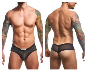 Bekleidung_Justin   Simon_Herrenunterwäsche JUSTIN SIMON XSJ22 Cheek Briefs Farbe Schwarz Mesh