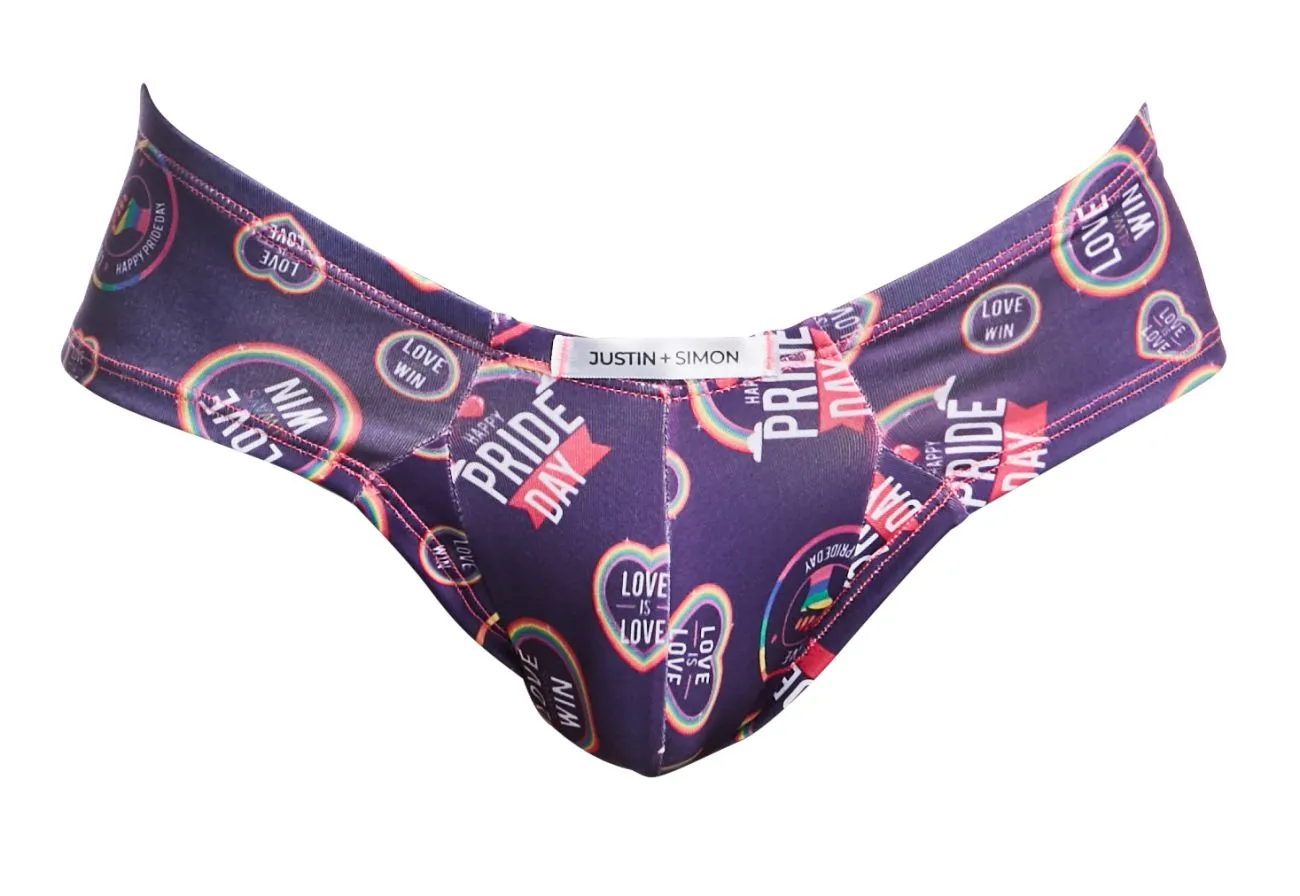 Kleidung_Justin   Simon_Herrenunterwäsche JUSTIN SIMON XSJ22 Cheek Briefs Farbe Pride