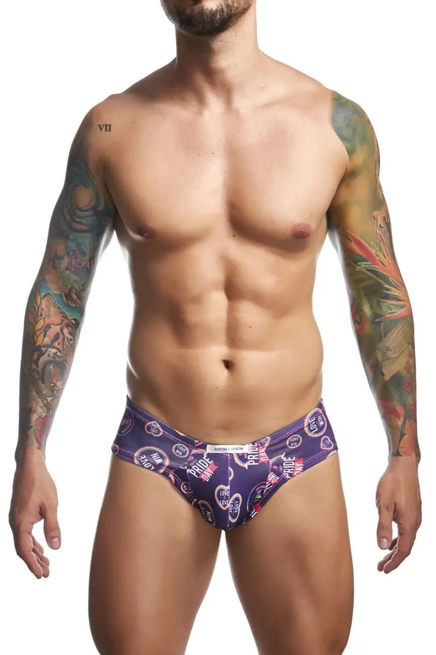 Kleidung_Justin   Simon_Herrenunterwäsche JUSTIN SIMON XSJ22 Cheek Briefs Farbe Pride