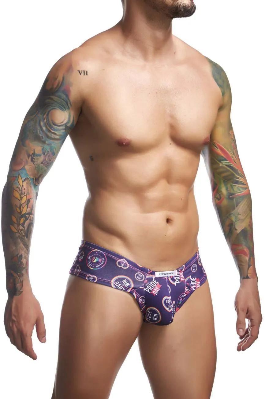 Kleidung_Justin   Simon_Herrenunterwäsche JUSTIN SIMON XSJ22 Cheek Briefs Farbe Pride