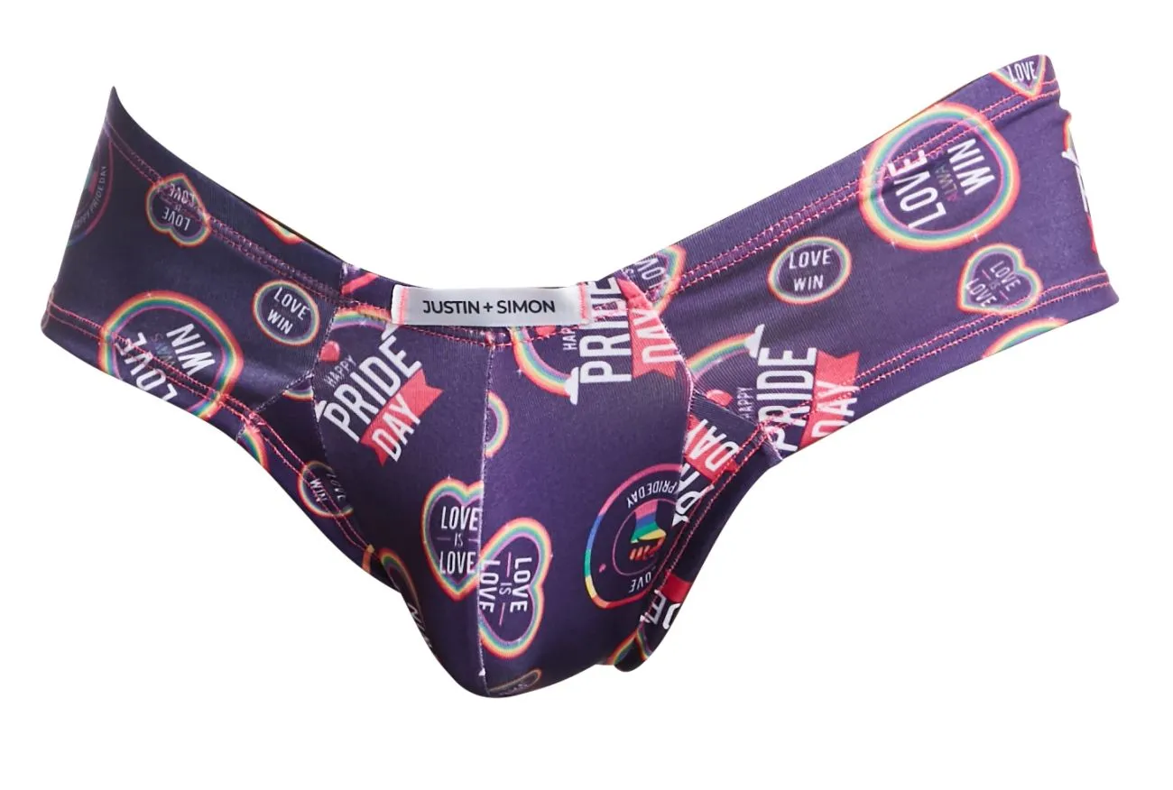 Kleidung_Justin   Simon_Herrenunterwäsche JUSTIN SIMON XSJ22 Cheek Briefs Farbe Pride