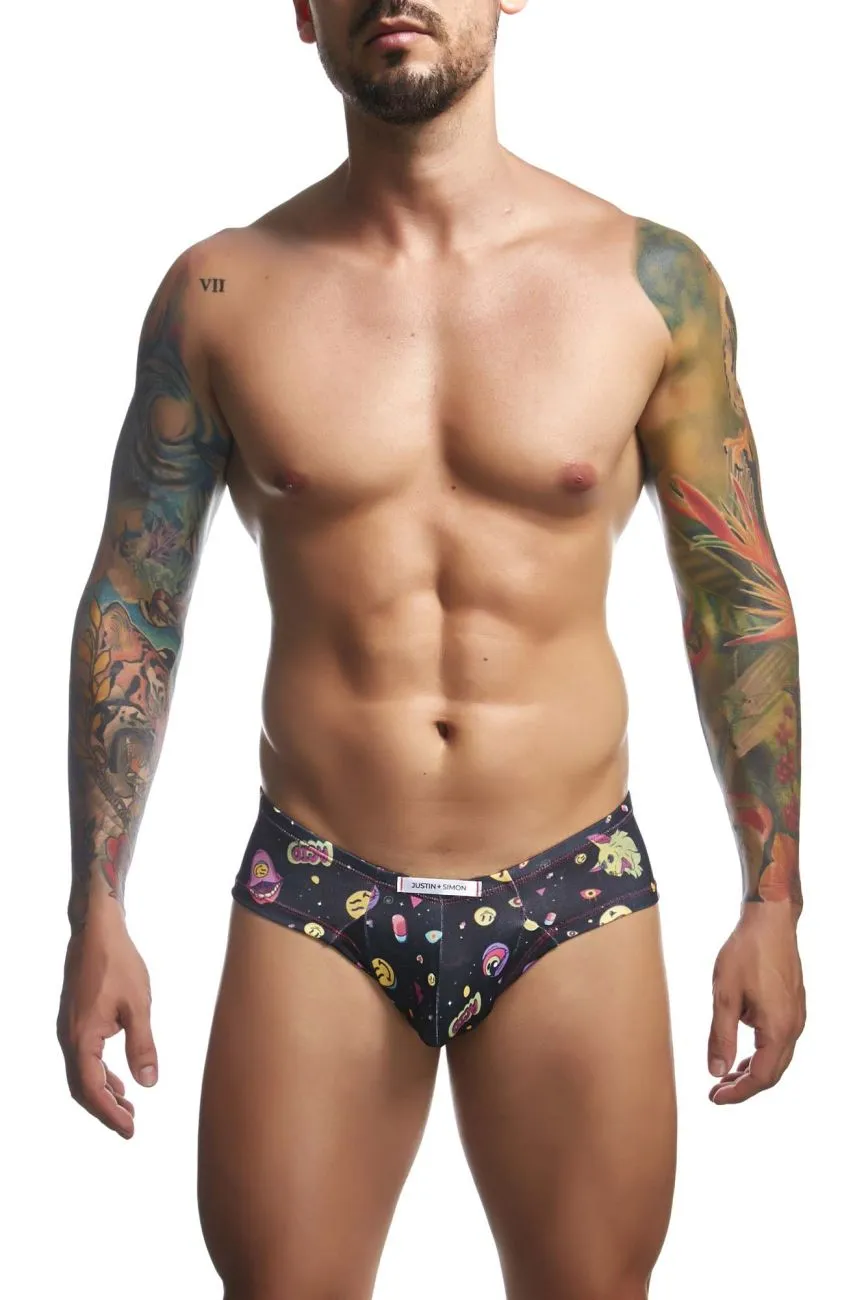 Bekleidung_Justin   Simon_Herrenunterwäsche JUSTIN SIMON XSJ22 Cheek Slip Farbe Psychodelic