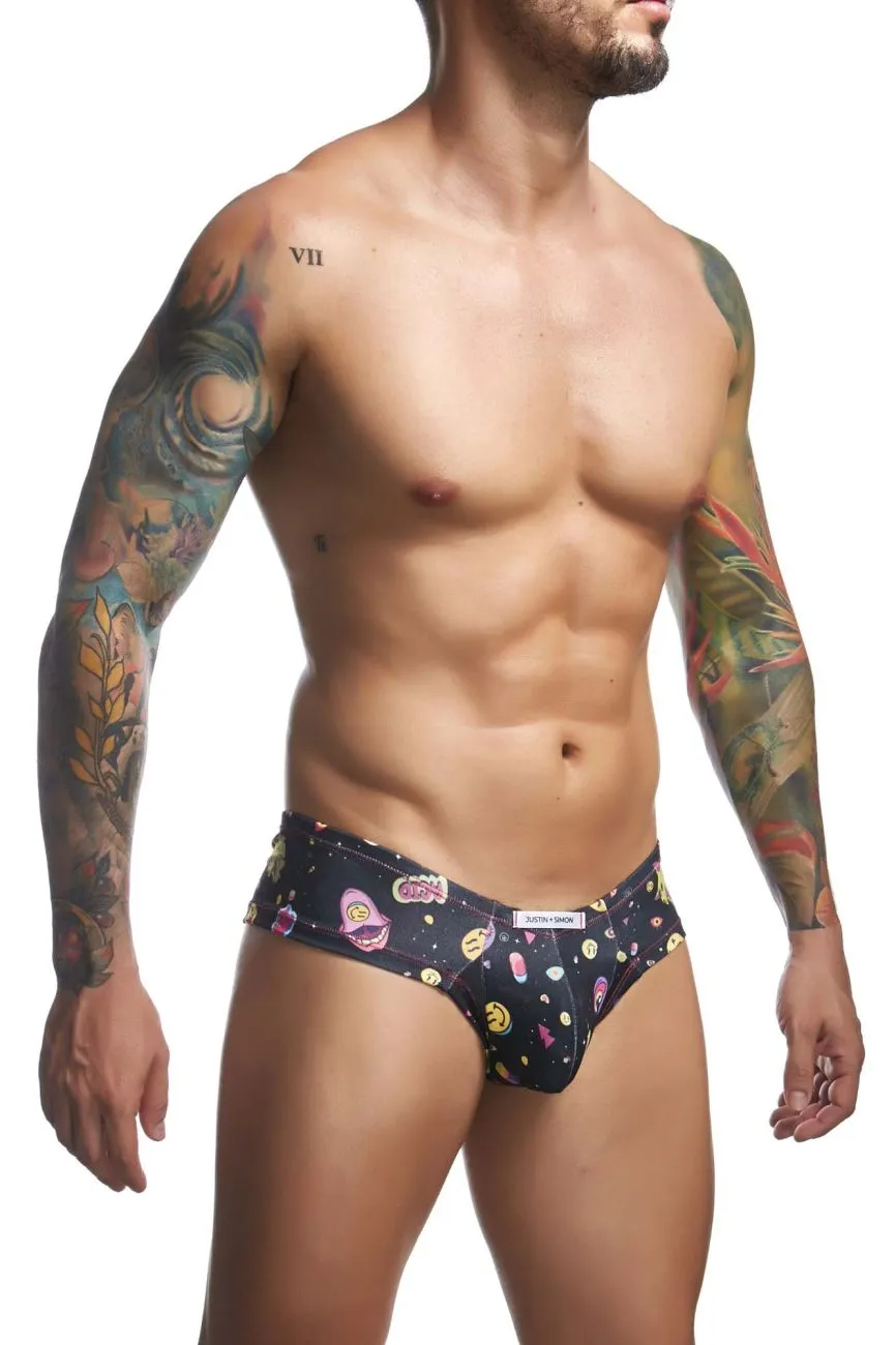 Bekleidung_Justin   Simon_Herrenunterwäsche JUSTIN SIMON XSJ22 Cheek Slip Farbe Psychodelic
